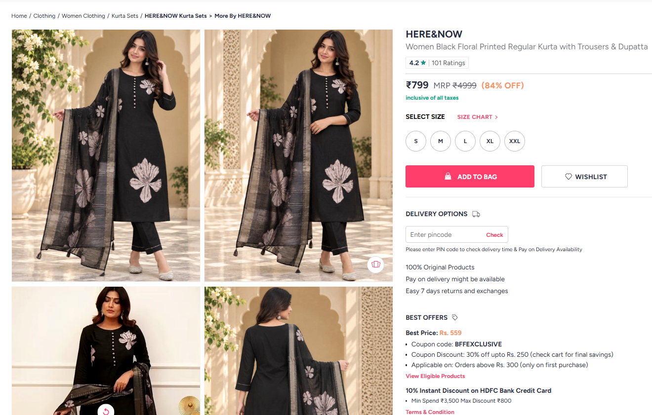 Myntra seller dashboard