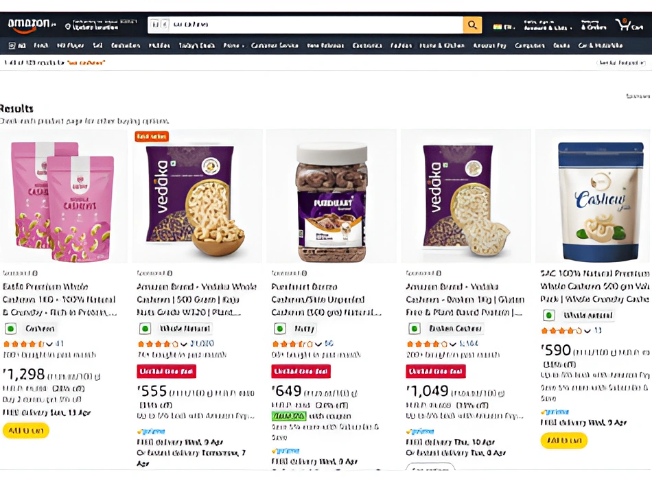 Amazon Product Listing