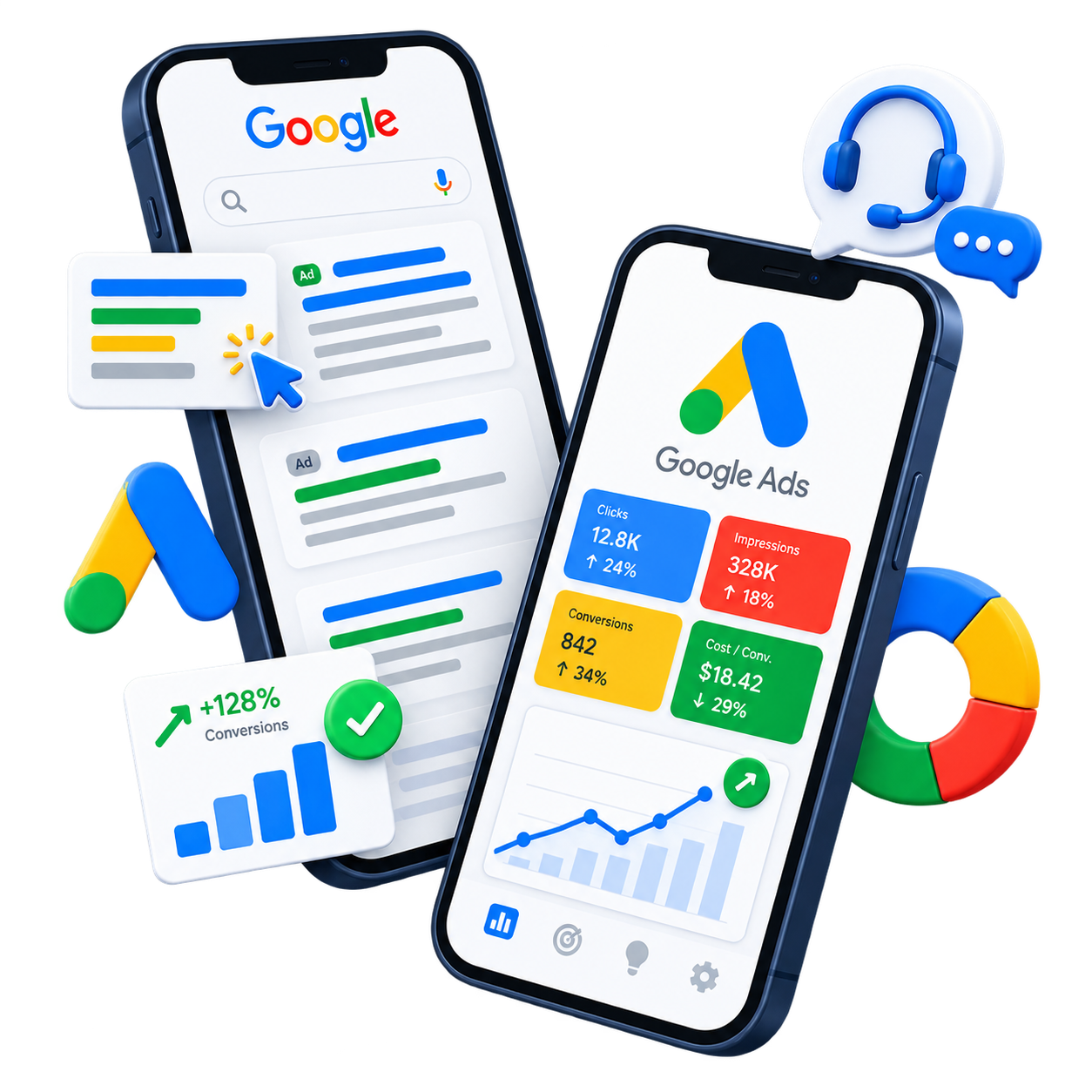 Google Ads specialist reviewing PPC campaign reports