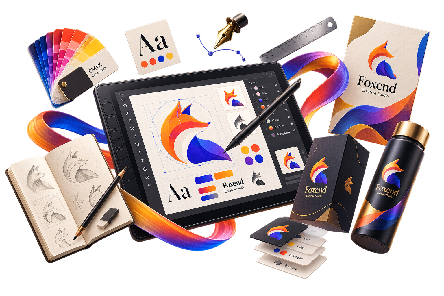 Graphic design portfolio and creative branding visuals