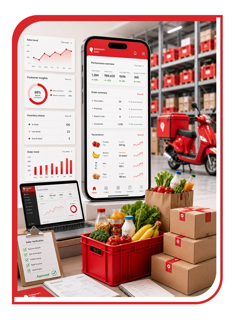 FMCG products on shelves